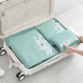 Карманная косметичка для женщин и мужчин с мультяшным животным на молнии, несессер дорожный косметичка для макияжа, косметический набор