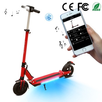 SUPERTEFF EW4 kugoo приложение Электрический Скутер Ховерборд Bluetooth Музыка электрический самокат с Светодиодный свет 8 дюймов 36 V 7,8 Ач е-скутер спосо...